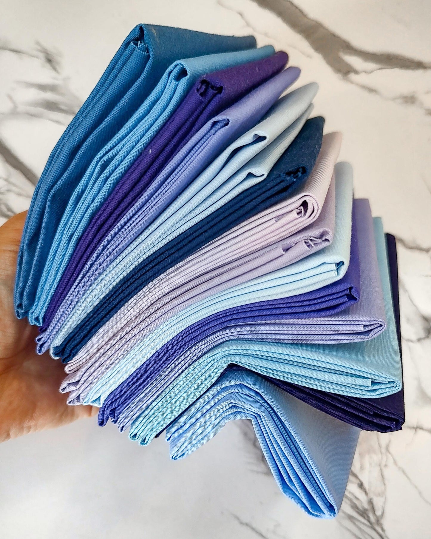 Lavender Cloud Curated Fat Quarter Bundle - Kona Solids