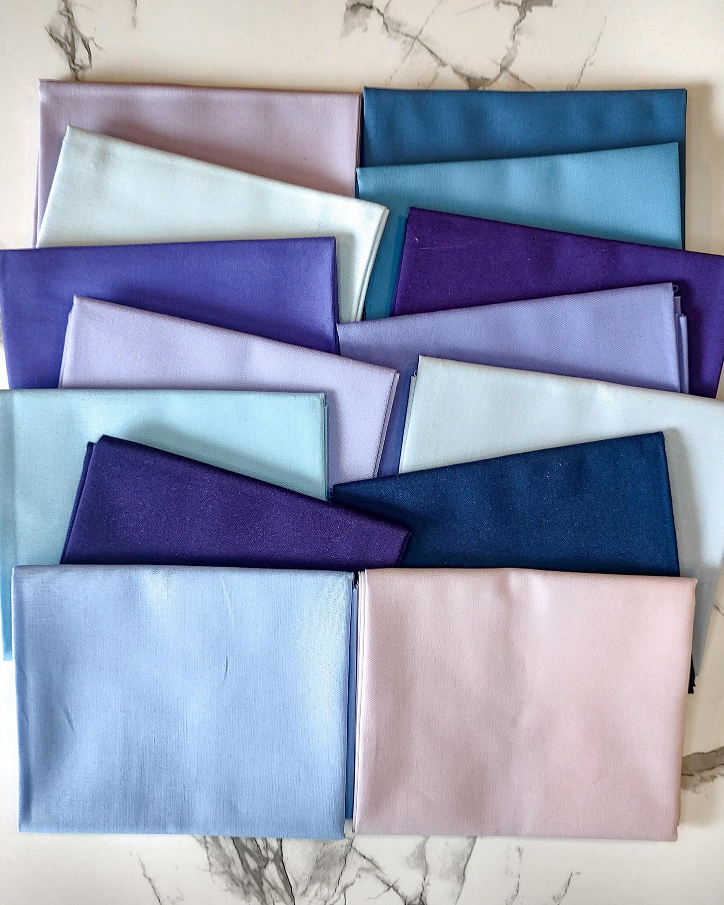 Lavender Cloud Curated Fat Quarter Bundle - Kona Solids