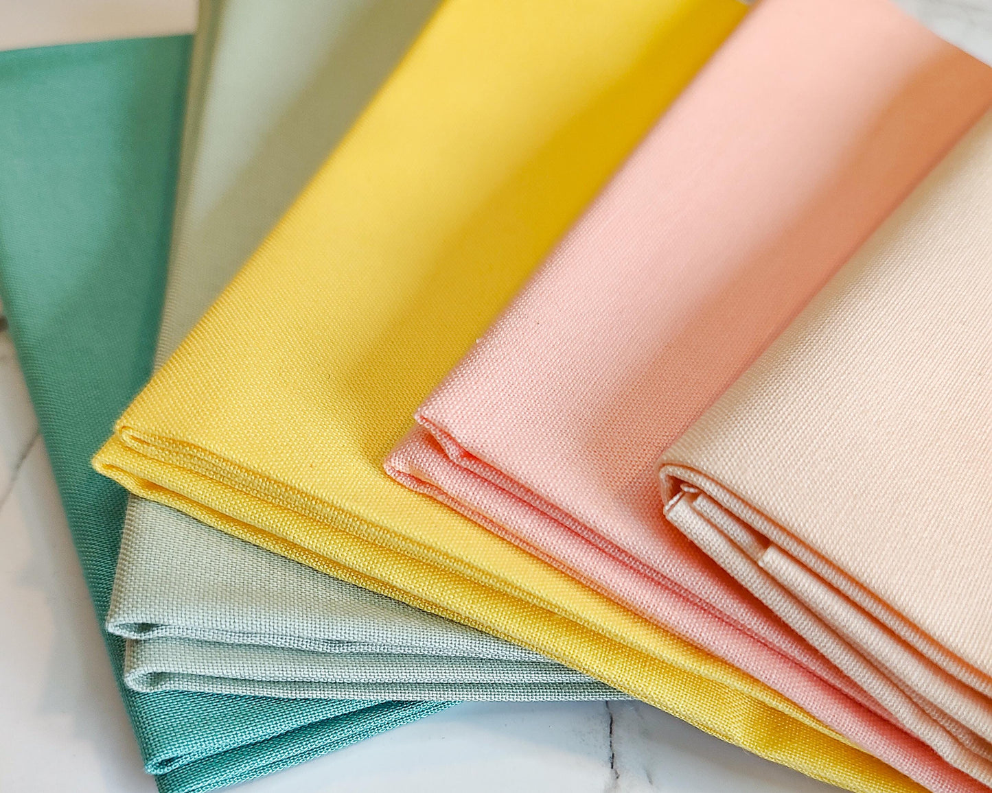 Spring Bouquet Curated Fat Quarter Bundle - Kona Solids