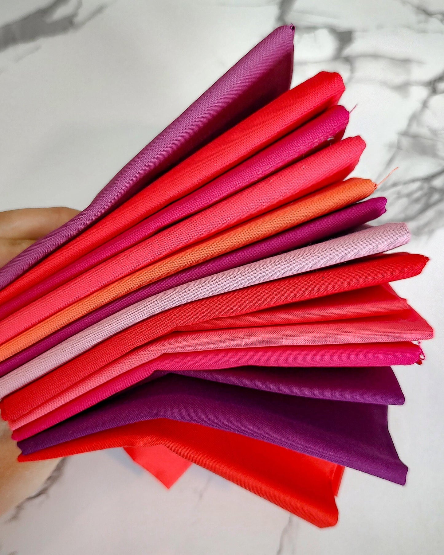 Fruit Punch Curated Fat Quarter Bundle - Kona Solids