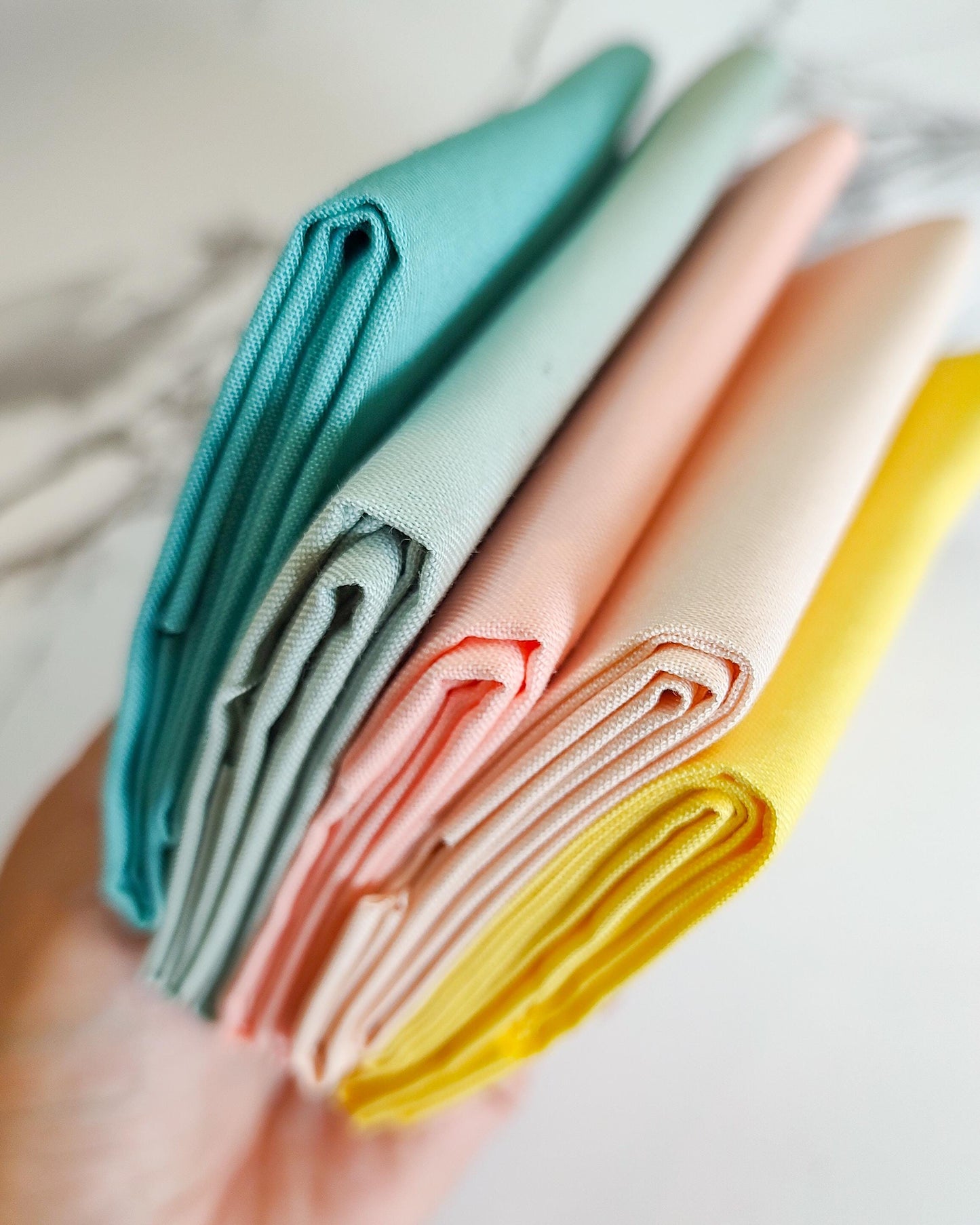 Spring Bouquet Curated Fat Quarter Bundle - Kona Solids