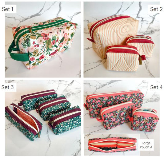 Bellflower Pouches PDF Pattern