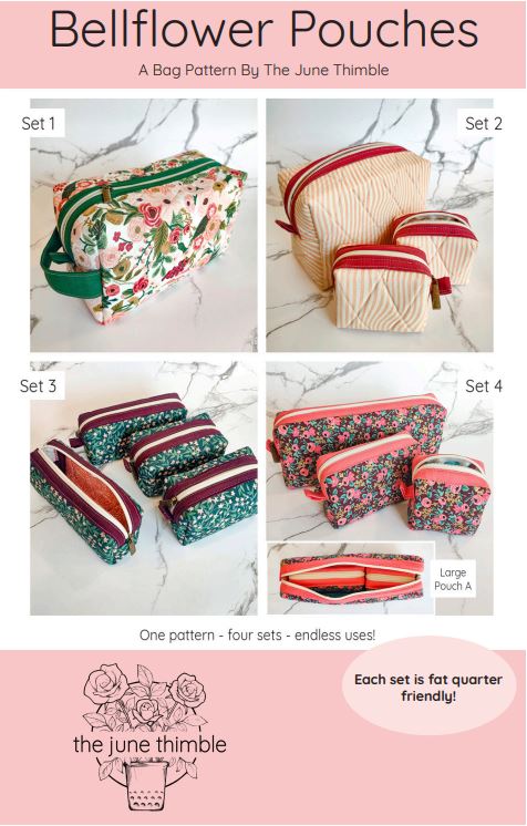 Bellflower Pouches PAPER pattern