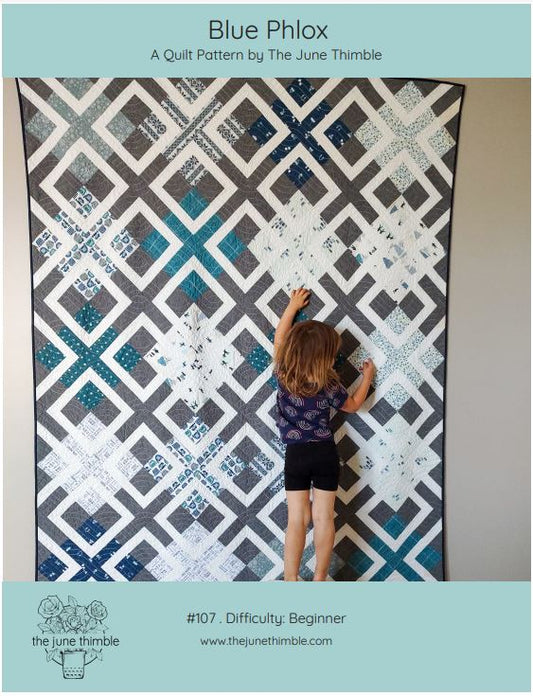 Blue Phlox PAPER quilt pattern