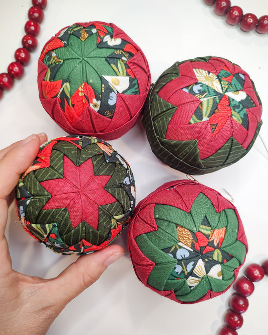 Folded Fabric Ornament Instructions Only