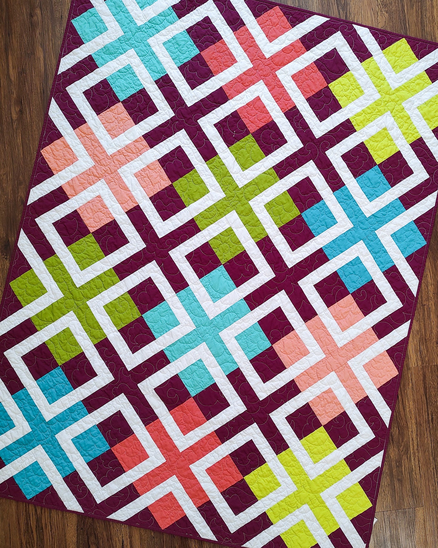 Blue Phlox PAPER quilt pattern