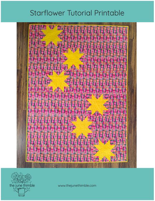 Starflower Quilt Tutorial Printable