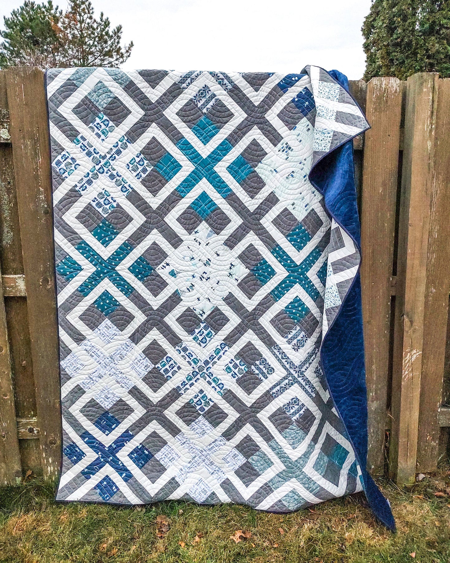 Blue Phlox PAPER quilt pattern