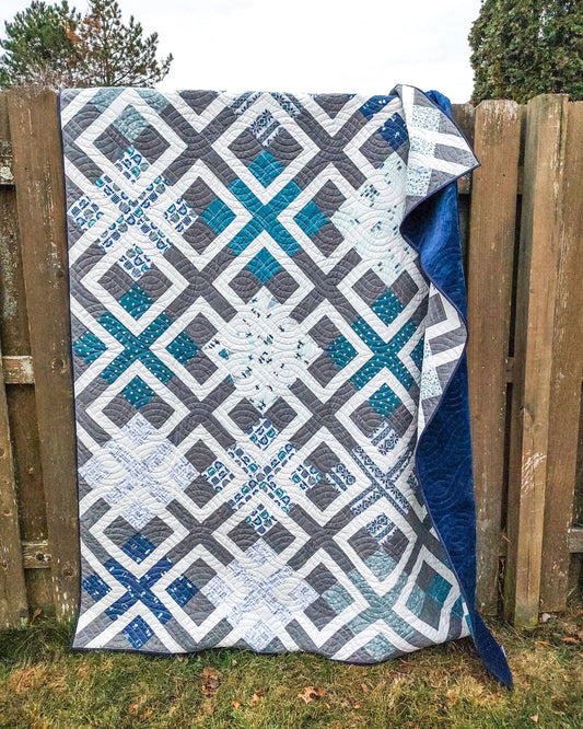 Blue Phlox PDF quilt pattern