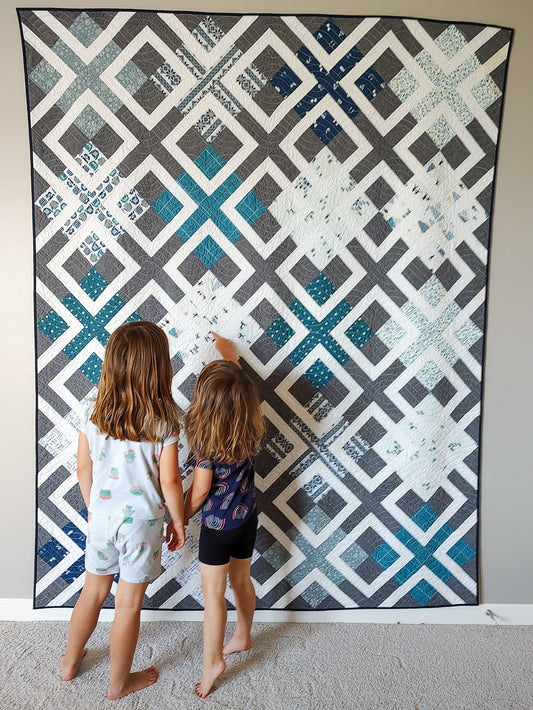 Blue Phlox PAPER quilt pattern