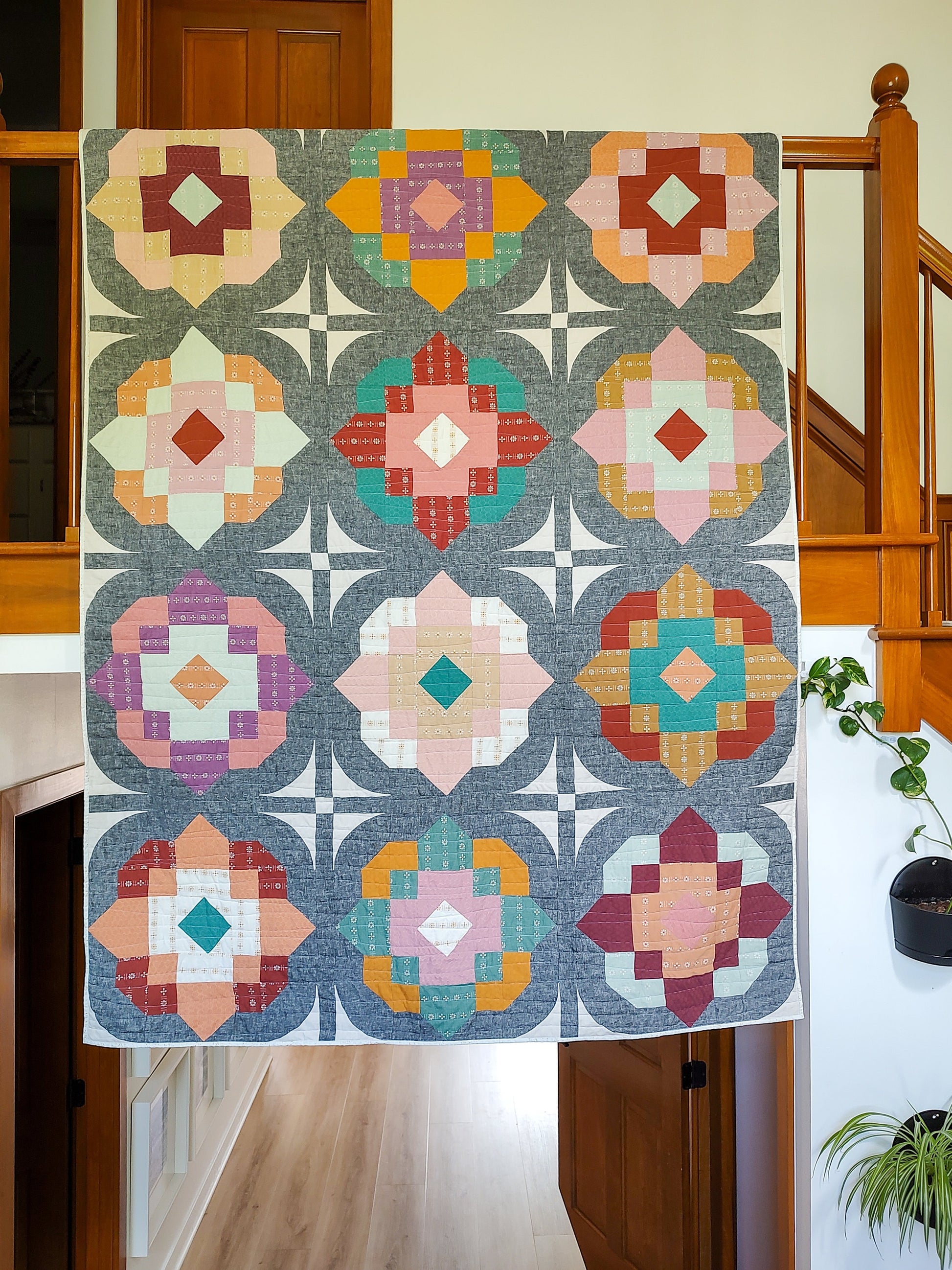 Southern Amaryllis PAPER quilt pattern