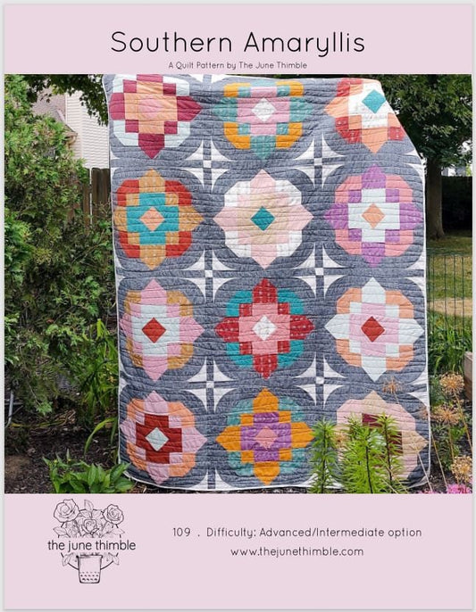 Southern Amaryllis PAPER quilt pattern