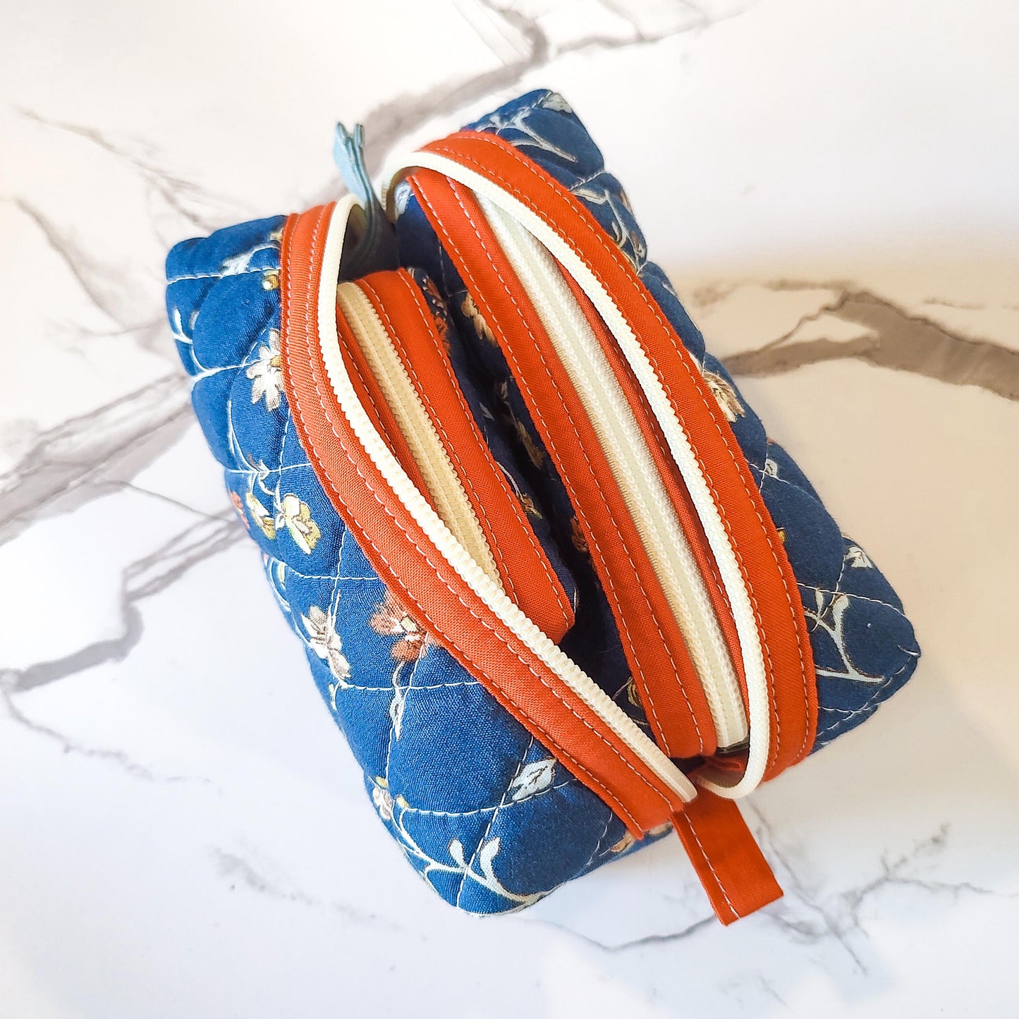 Bellflower Pouches - Quilted Nesting Pouch Set