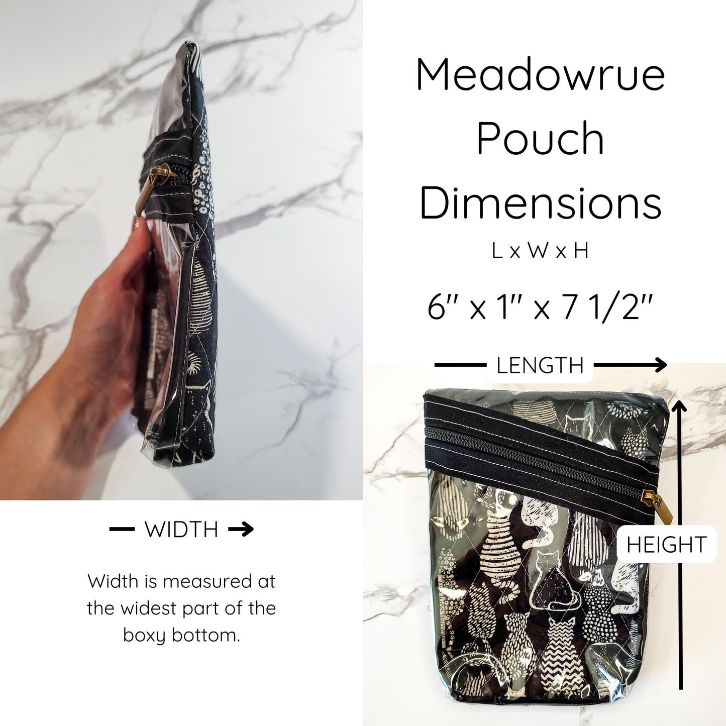 Meadowrue Clear Zippered Pouch