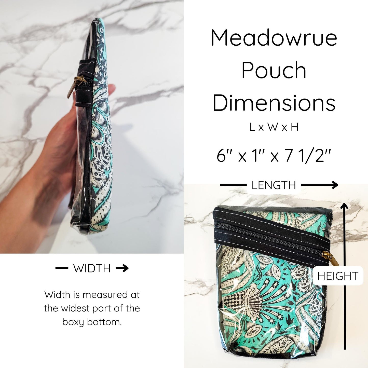 Meadowrue Clear Zippered Pouch