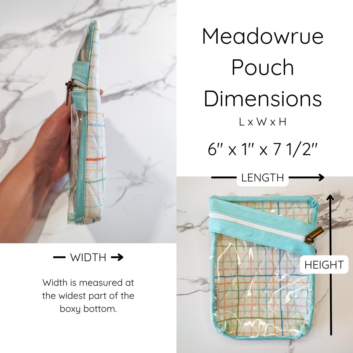 Meadowrue Clear Zippered Pouch