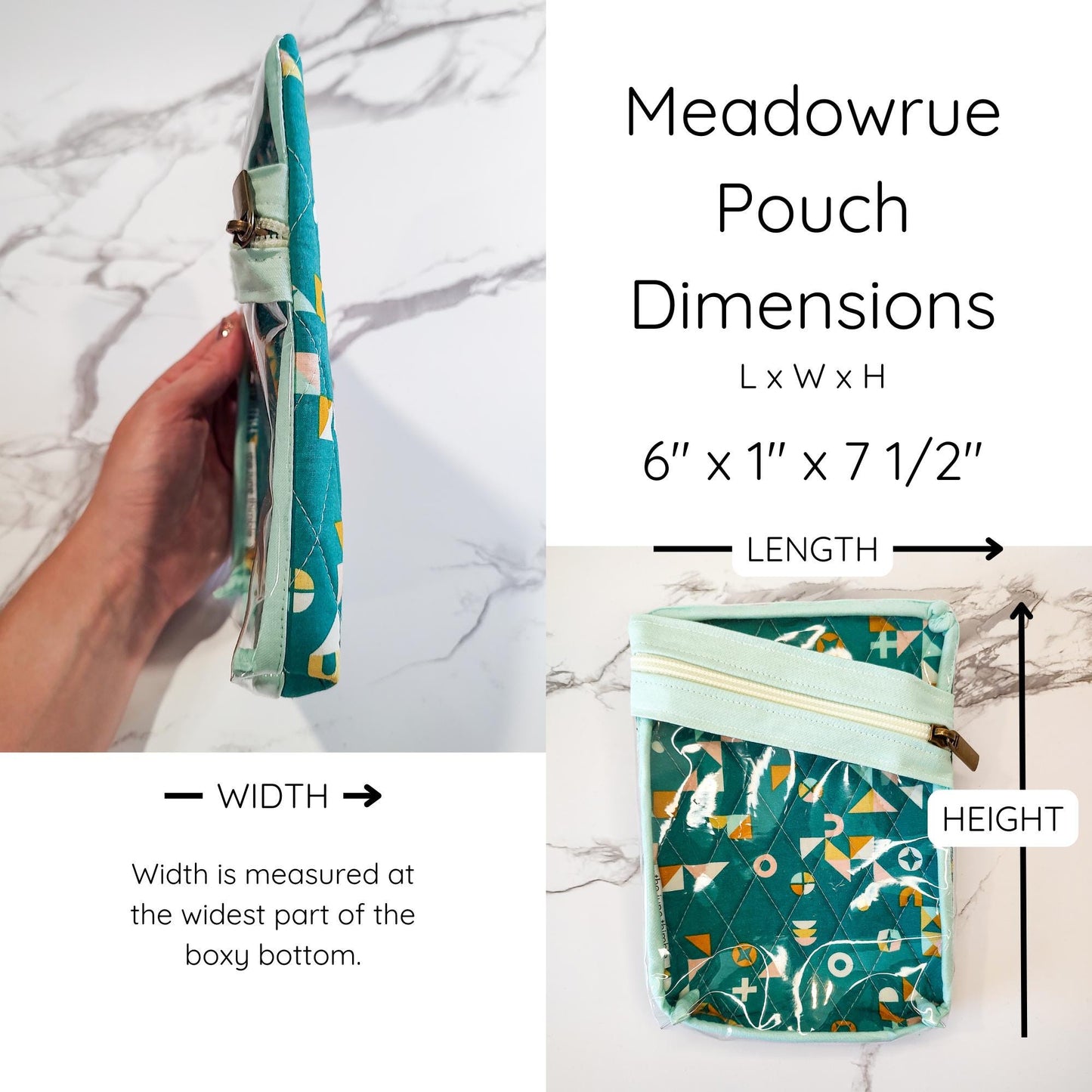 Meadowrue Clear Zippered Pouch