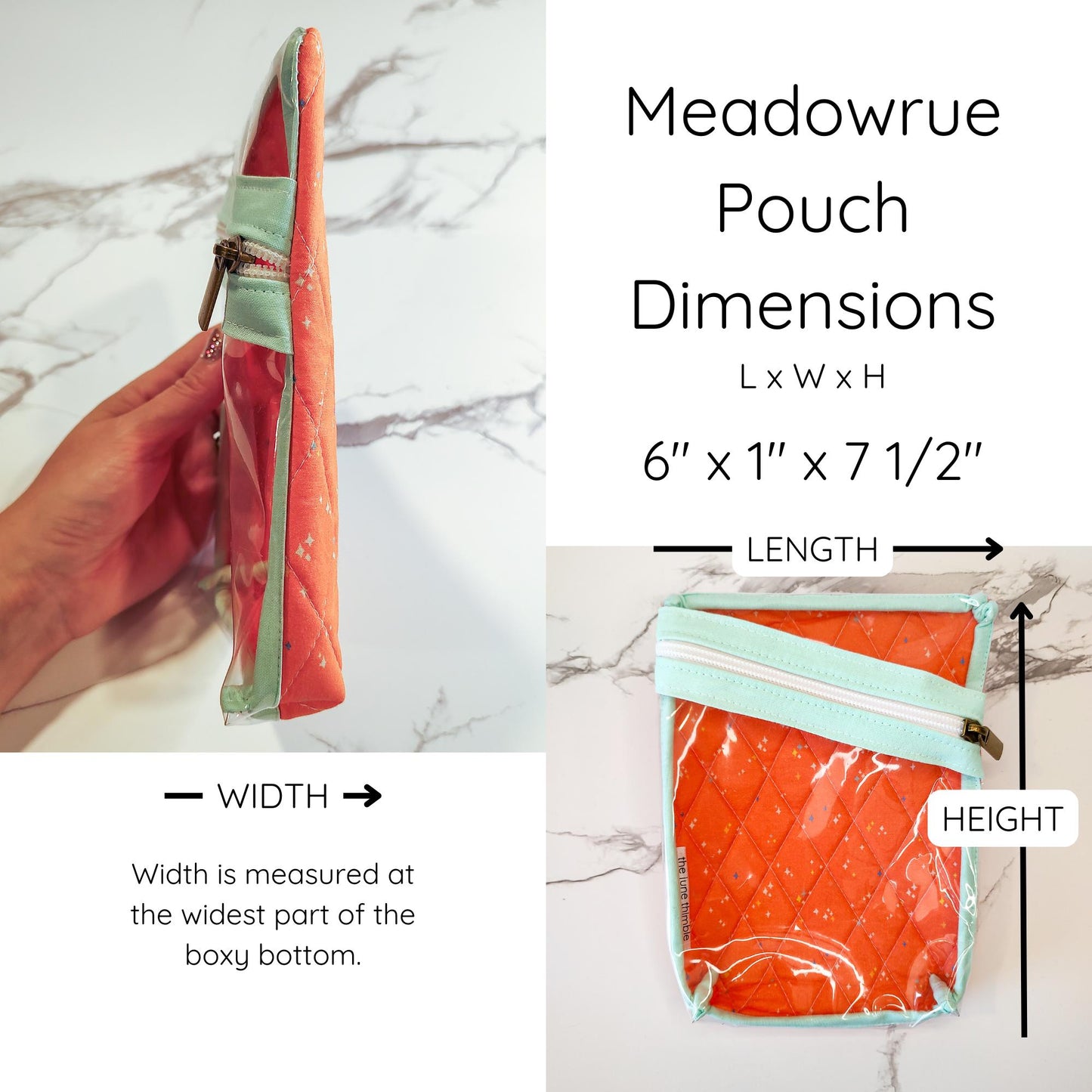 Meadowrue Clear Zippered Pouch