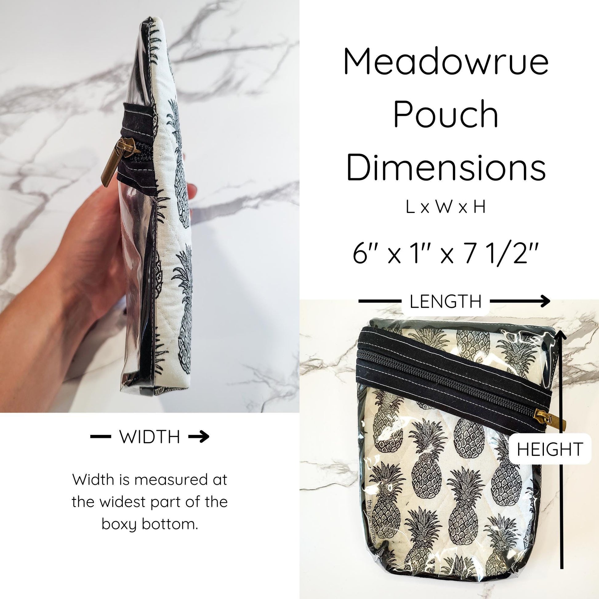 Meadowrue Clear Zippered Pouch