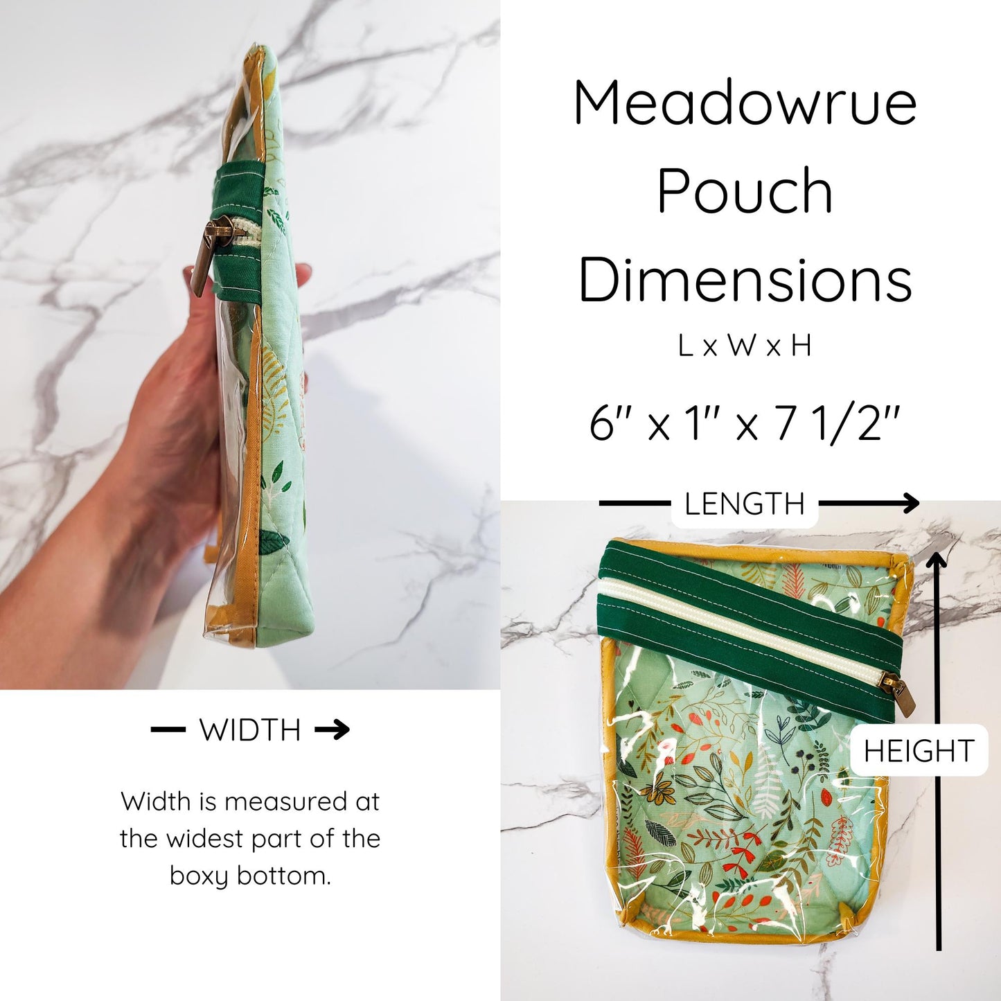 Meadowrue Clear Zippered Pouch