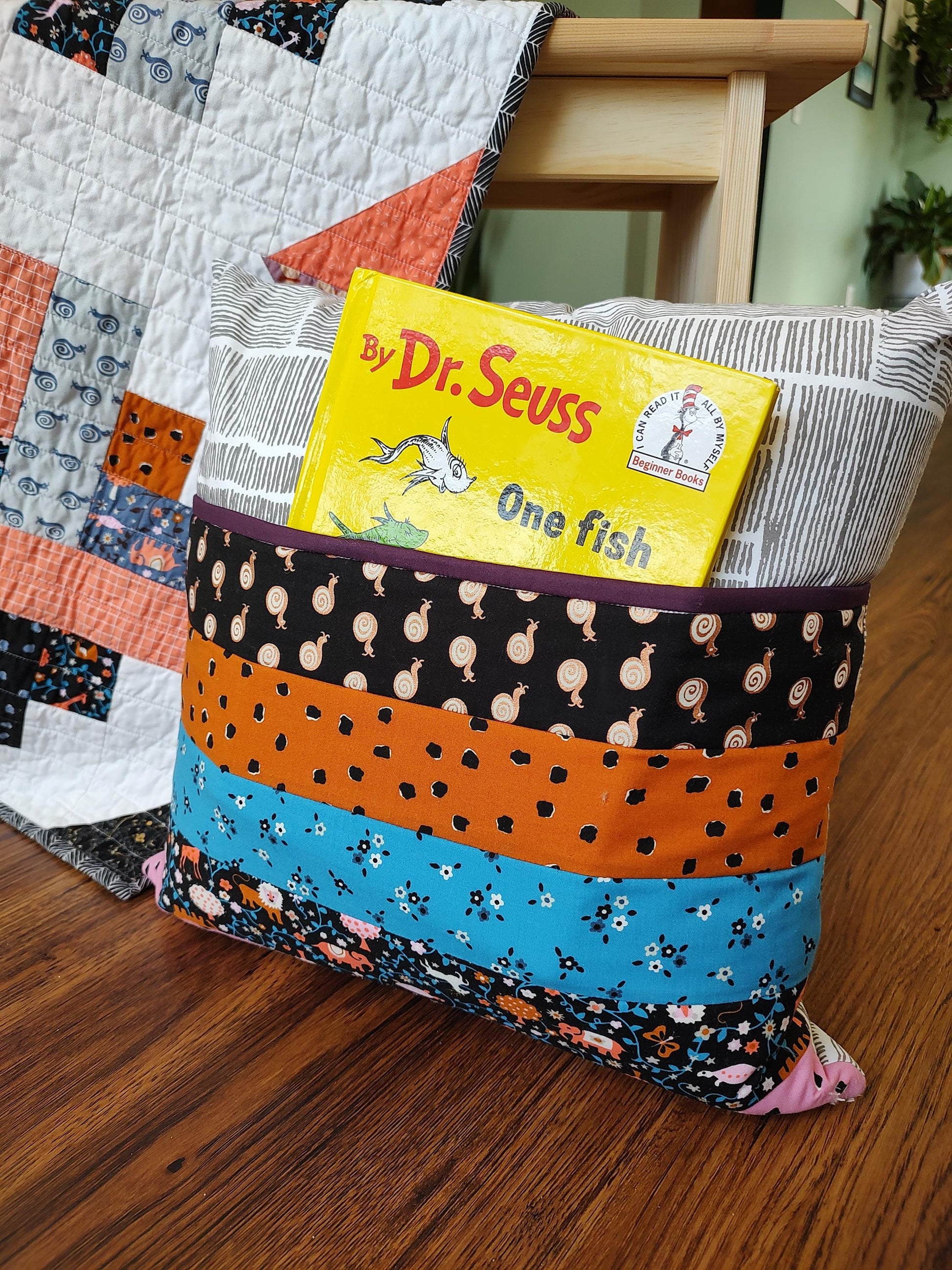 Quilt-as-you-go Pocket Pillow PDF pattern