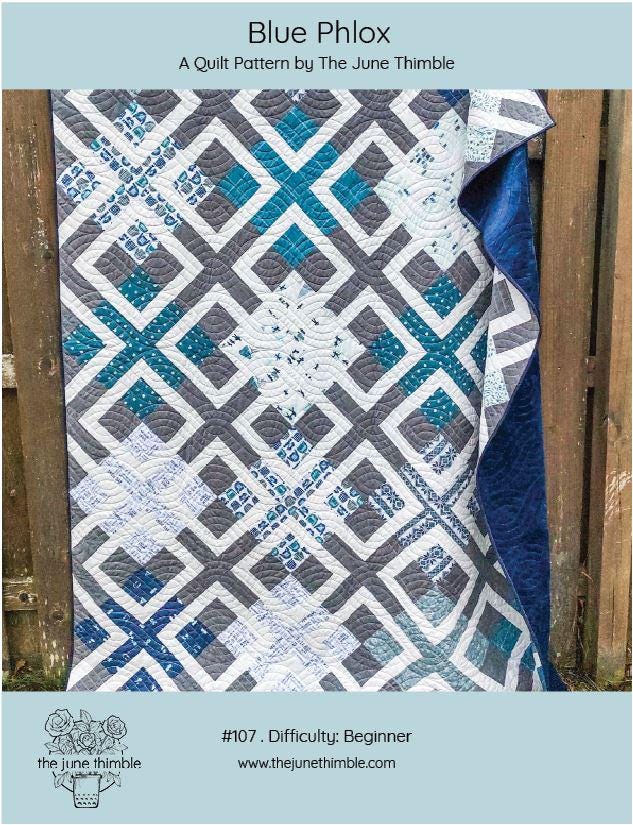 Blue Phlox PDF quilt pattern