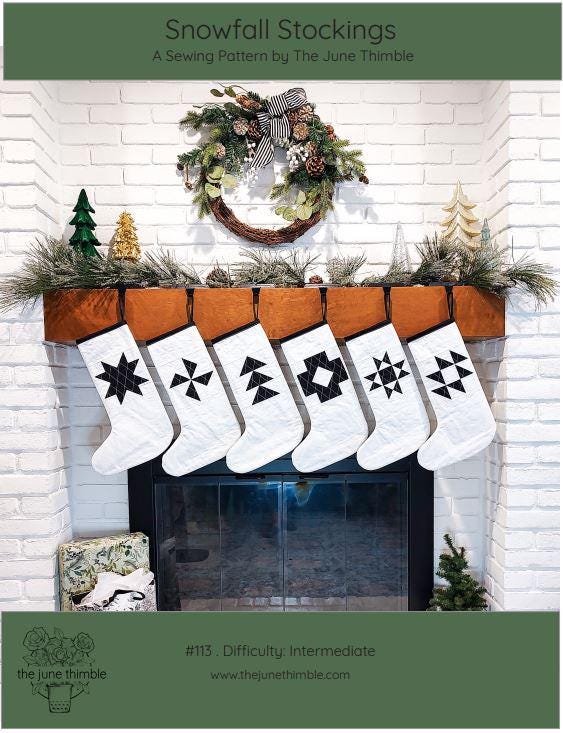 Snowfall Stockings PAPER Pattern
